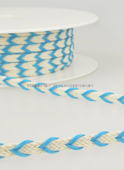 two tone  braided string blue - 6 mm - color 20