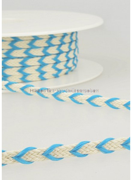 two tone  braided string blue - 6 mm - color 20