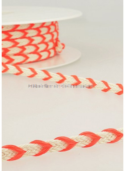 two tone touw fluo roze- 6 mm - kleur 105