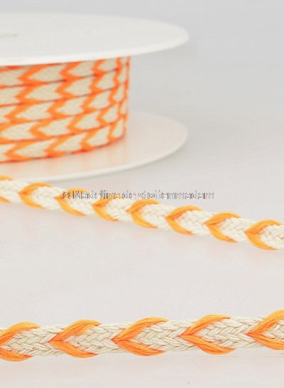 M. two tone  braided string fluo orange - 6 mm - color 103