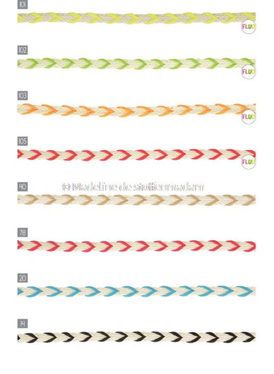 two tone touw fluo geel - 6 mm  - kleur 101
