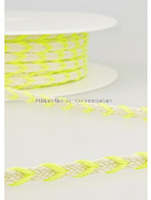 M. two tone  braided string neon yellow - 6 mm - color 101