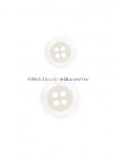 pastel cream button - 4 holes - 15 mm