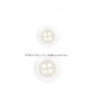 pastel cream button - 4 holes - 15 mm