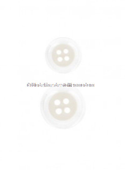 pastel cream button - 4 holes - 15 mm