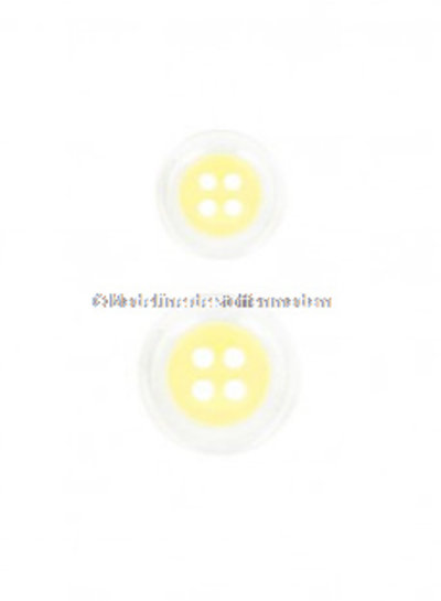 pastel yellow  button - 4 holes - 15 mm