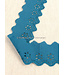 turquoise - broderie lint 50 mm - enkele rij bloemetjes