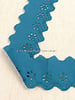 M. turquoise - flower pattern embroidery 50 mm  - 1 row