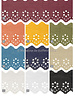 mokka - flower pattern embroidery 50 mm  - 1 row