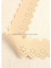 mokka - flower pattern embroidery 50 mm  - 1 row