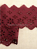 M. burgundy - flower pattern embroidery 63 mm  - 2 rows