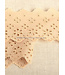 mokka - broderie lint 63 mm - dubbele rij bloemetjes