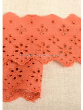 M. rust - flower pattern embroidery 63 mm  - 2 rows