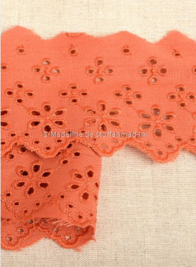 M. rust - flower pattern embroidery 63 mm  - 2 rows