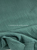 M. linen cotton mix double gauze / plain tetra - dark balsam green