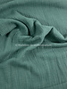 M. linen cotton mix double gauze / plain tetra - dark balsam green