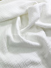 linen cotton mix double gauze / plain tetra - ecru