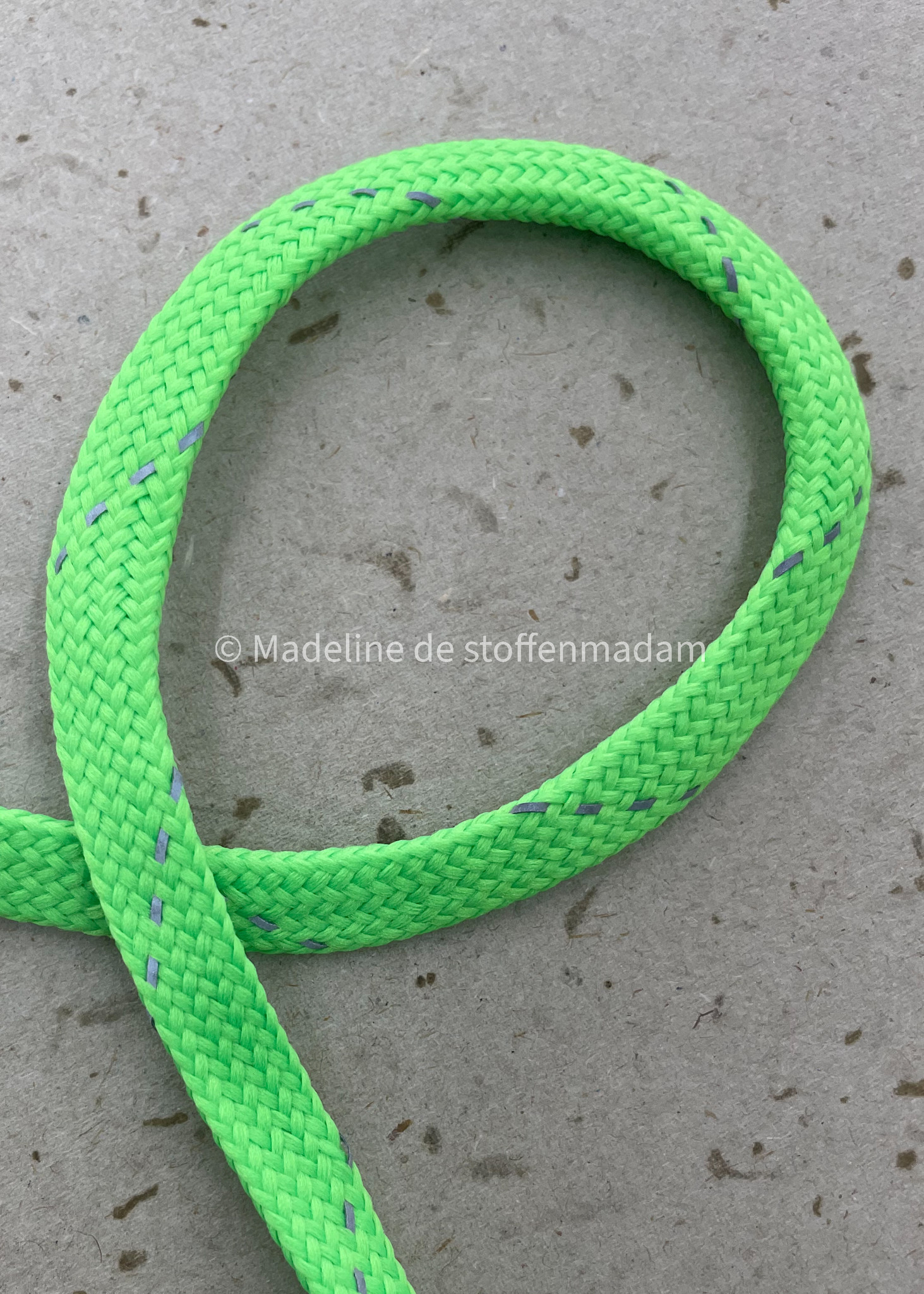 kort rekenmachine Verblinding neon groen - touw - 9 mm - kleur 202 - Madeline de stoffenmadam