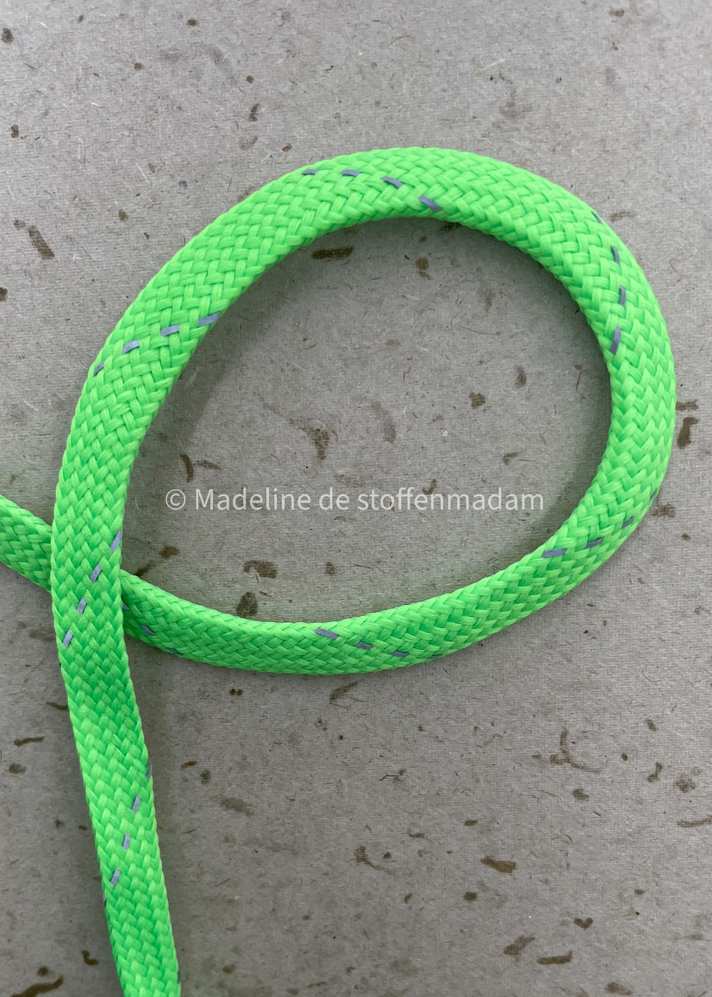 kort rekenmachine Verblinding neon groen - touw - 9 mm - kleur 202 - Madeline de stoffenmadam