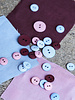 Mind The Maker Lilac - curb cotton button  - 18 mm