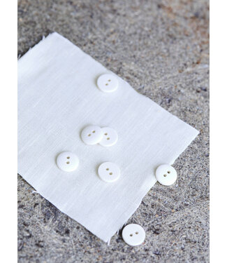 Mind The Maker Creamy white - curb cotton button  - 18 mm