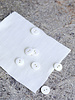 Mind The Maker Creamy white - curb cotton button  - 18 mm