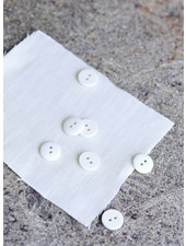 Mind The Maker Creamy white - curb cotton button  - 11 mm
