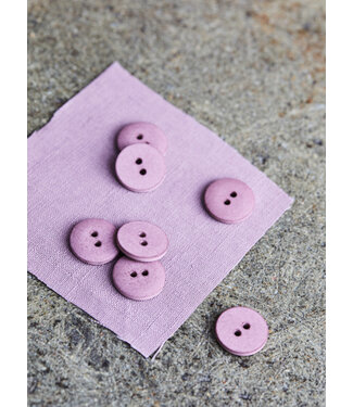 Mind The Maker Lilac - curb cotton button  - 11 mm
