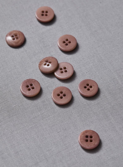 Meet Milk oud roze - effen corozo knoop - 15 mm