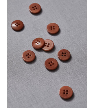 Meet Milk rust - plain corozo button - 15 mm