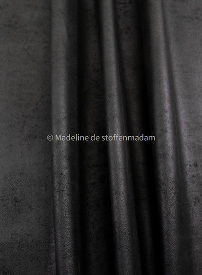 zwart kunstleer - perfect om te stofferen en voor tassen - stevige kwaliteit