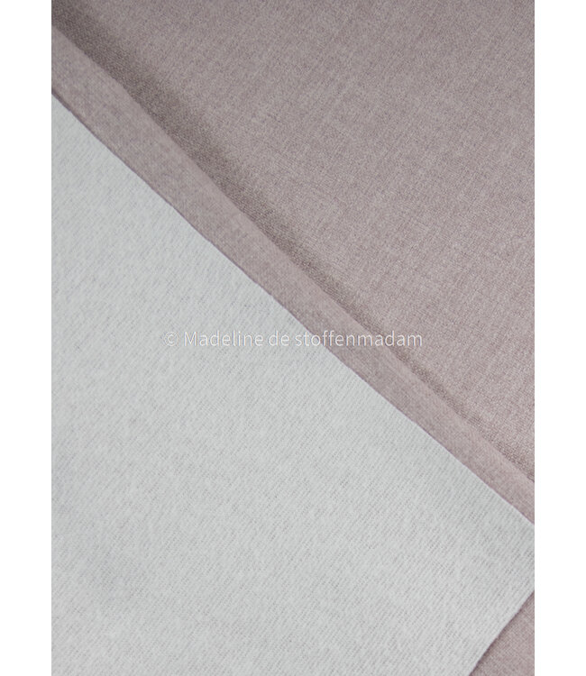 oudroze - heel mooie stevige stof - met fleece achterkant - perfect voor tassen of om te stofferen - voor interieur