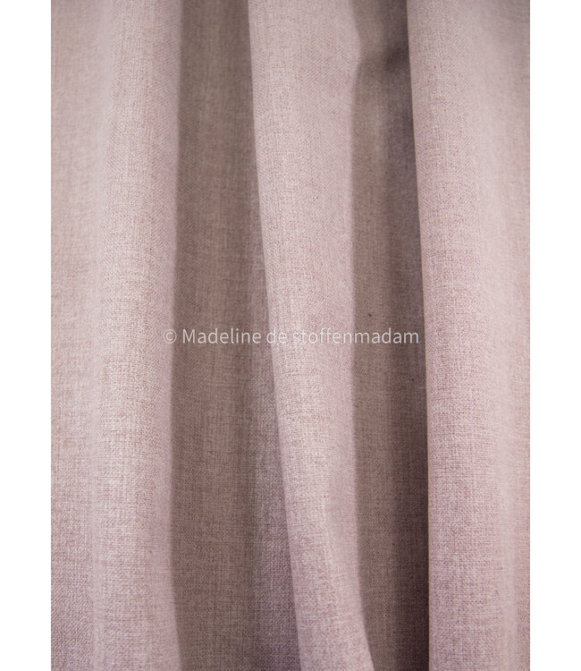 oudroze - heel mooie stevige stof - met fleece achterkant - perfect voor tassen of om te stofferen - voor interieur