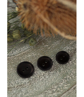 See You at Six Button 10mm - Corozo - Black