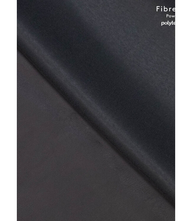 Fibremood zwart - imitatieleer stretch zachte achterkant - Tilda Flora