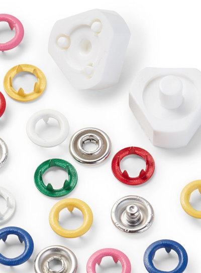 Prym Love Press Stud Jersey Colour MS 8 mm 6 Colours Brass