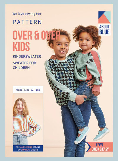 about blue fabrics Over & Over kids - patroon