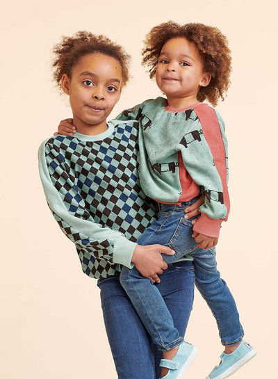 about blue fabrics Over & Over kids - patroon