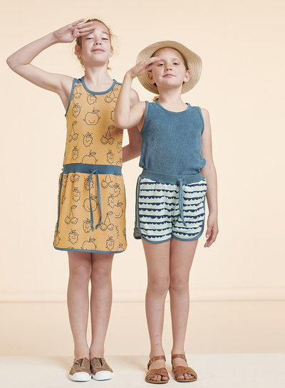 about blue fabrics Salt & sweet kids - patroon