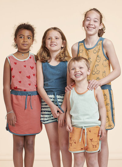 about blue fabrics Salt & sweet kids - patroon