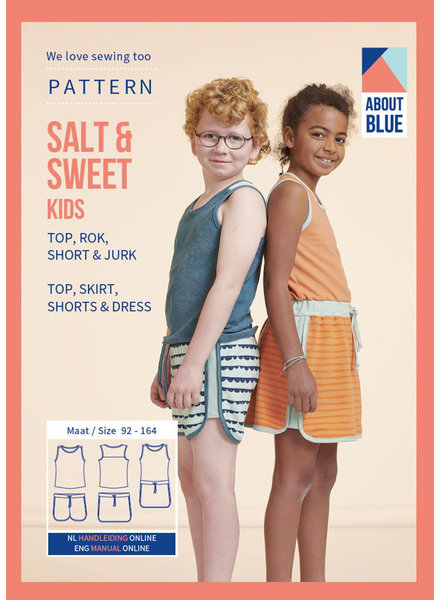 about blue fabrics Salt & sweet kids - pattern