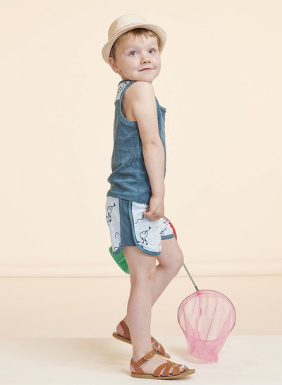 about blue fabrics Salt & sweet kids - patroon