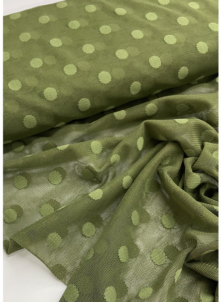 A la Ville khaki mesh - bolletjes