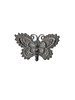 grey - butterfly lace - iron on application - 5 * 3
