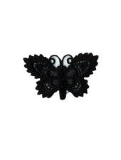 M. zwart - vlinder kant - strijkapplicatie - 5 * 3