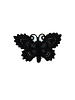 black - butterfly lace - iron on application - 5 * 3