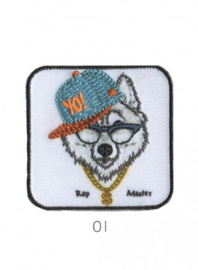 M. YO wolf rapper- iron on application - mini