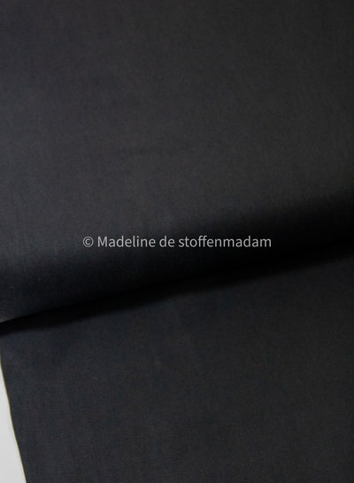 zwart - Sandwashed lyocell blend - licht elastisch