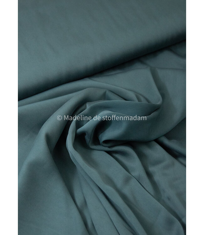 petrol - Sandwashed lyocell blend - licht elastisch
