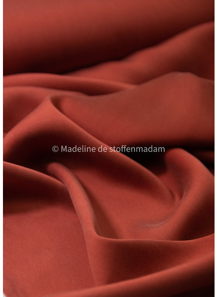 burnt orange - Sandwashed lyocell blend - licht elastisch